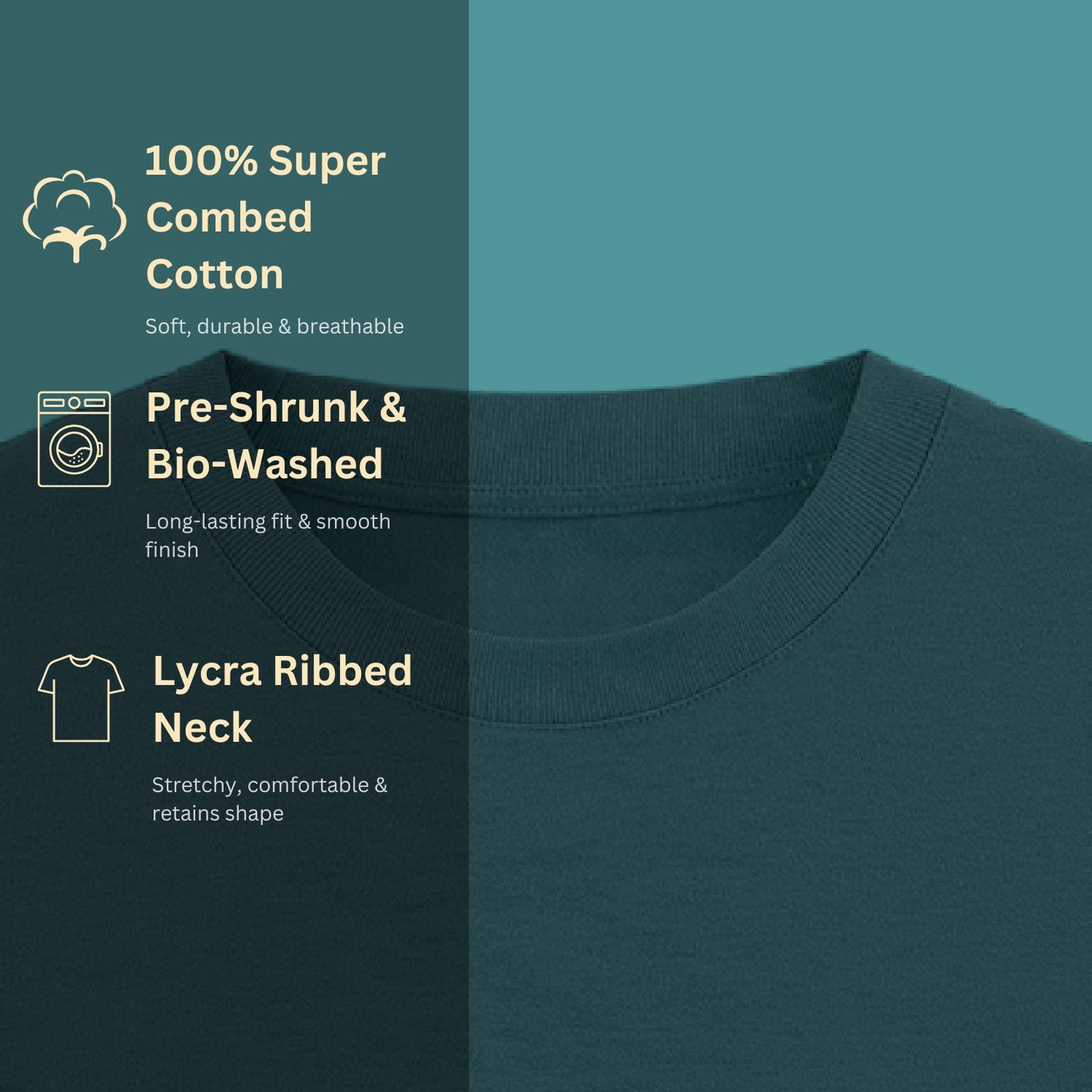 Unisex Oversized 100% Cotton T-Shirt | Petrol Blue
