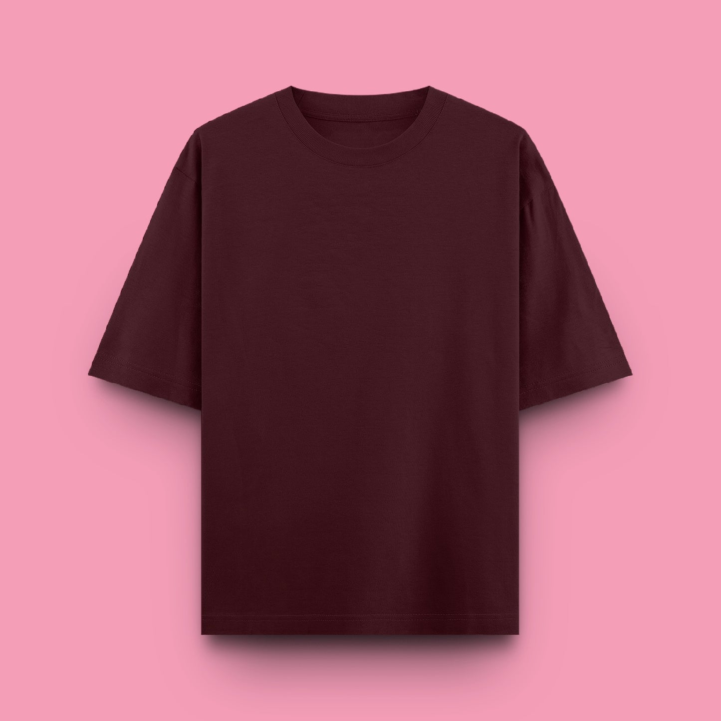 Unisex Oversized 100% Cotton T-Shirt | Maroon