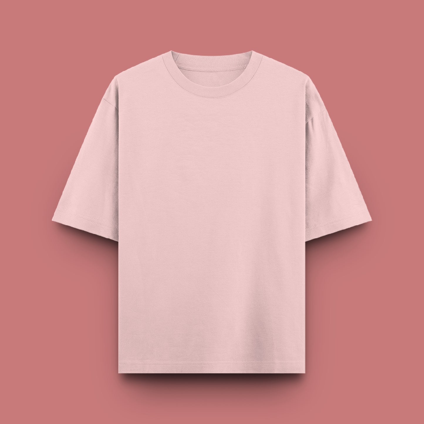 Unisex Oversized 100% Cotton T-Shirt | Light Baby Pink