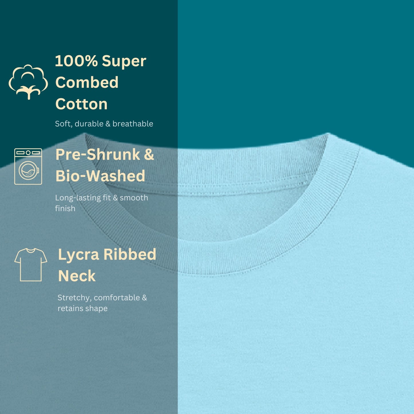 Unisex Oversized 100% Cotton T-Shirt | Baby Blue