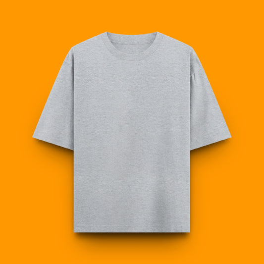 Unisex Oversized 100% Cotton T-Shirt |  Grey Melange
