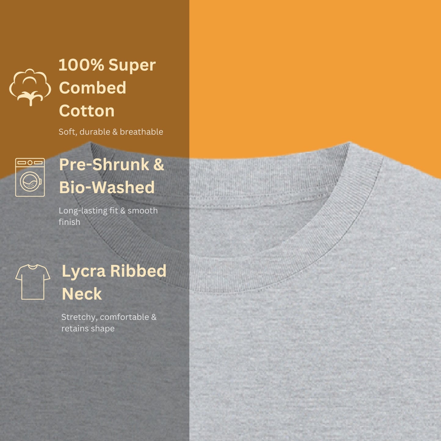 Unisex Oversized 100% Cotton T-Shirt |  Grey Melange