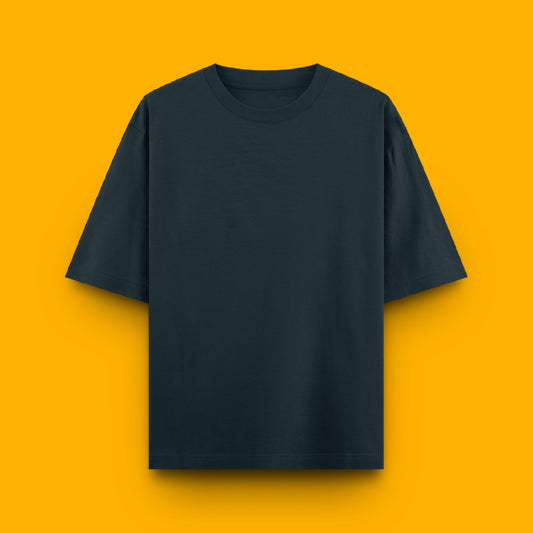 Unisex Oversized 100% Cotton T-Shirt |  Navy Blue
