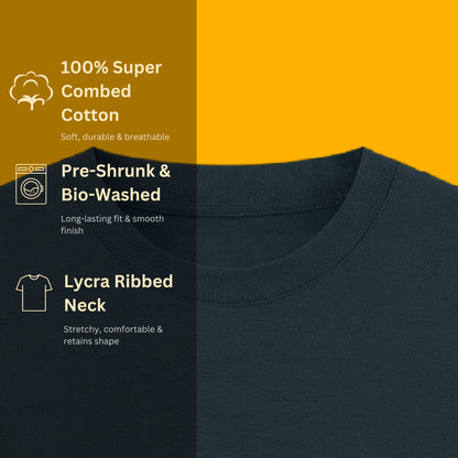 Unisex Oversized 100% Cotton T-Shirt |  Navy Blue