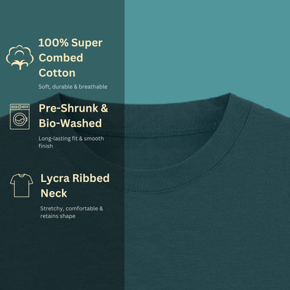 Unisex Oversized 100% Cotton T-Shirt |  Petrol Blue