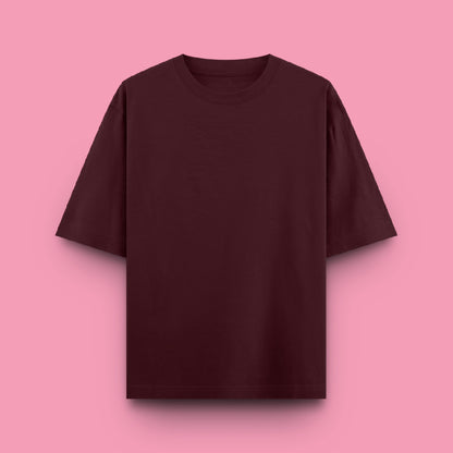 Unisex Oversized 100% Cotton T-Shirt |  Maroon