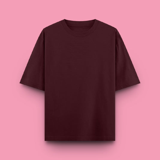 Unisex Oversized 100% Cotton T-Shirt |  Maroon