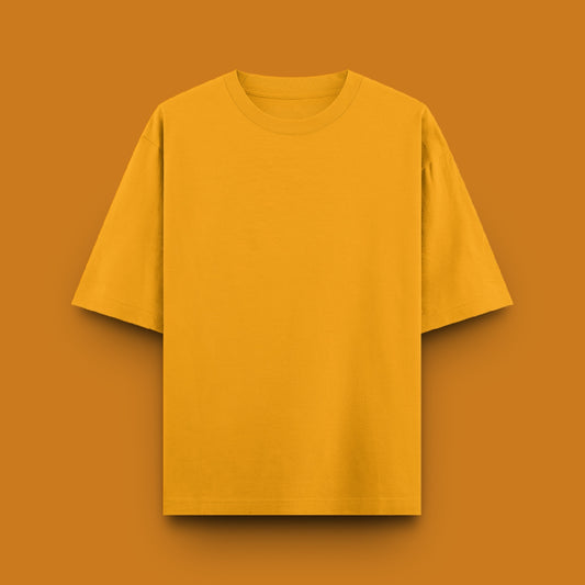 Unisex Oversized 100% Cotton T-Shirt |  Golden Yellow