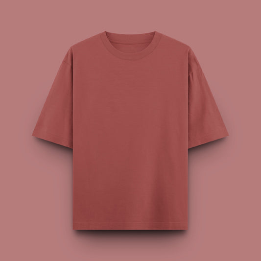 Unisex Oversized 100% Cotton T-Shirt |  Coral