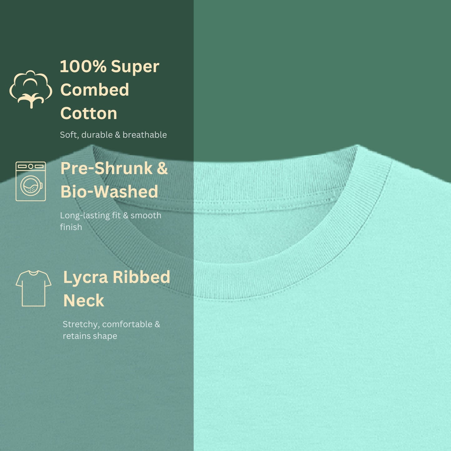 Unisex Regular Fit 100% Cotton T-Shirt | Mint