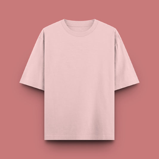 Unisex Oversized 100% Cotton T-Shirt |  Light Baby Pink