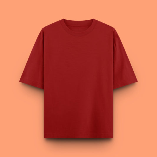 Unisex Oversized 100% Cotton T-Shirt |  Red