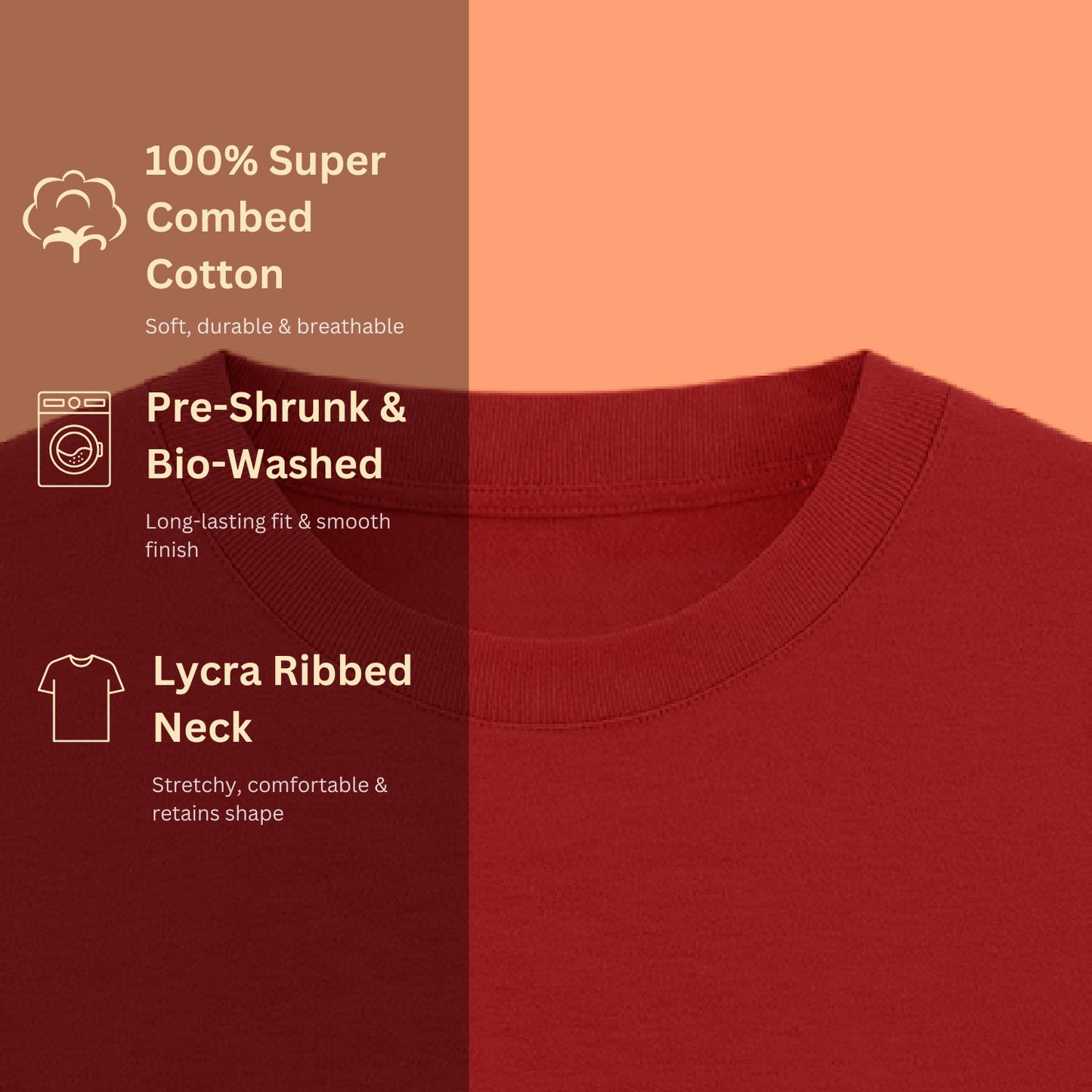 Unisex Oversized 100% Cotton T-Shirt |  Red