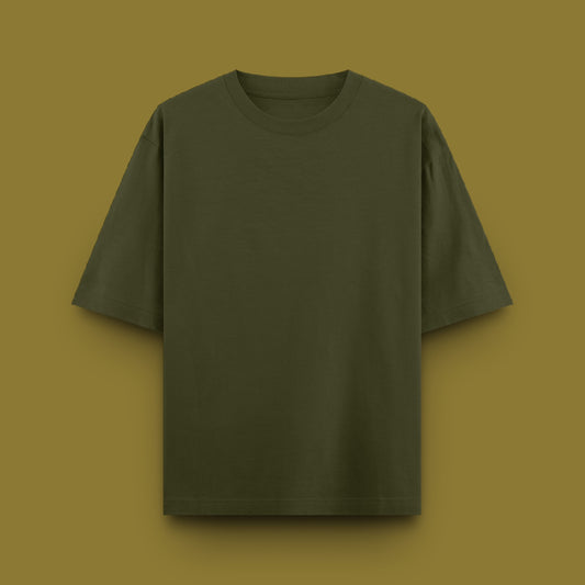 Unisex Oversized 100% Cotton T-Shirt |  Olive Green