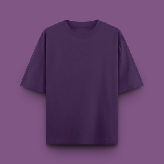 Unisex Oversized 100% Cotton T-Shirt |  Purple