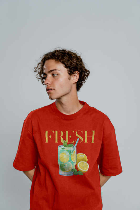 Lemonade Unisex Oversized Classic T-Shirt | Red