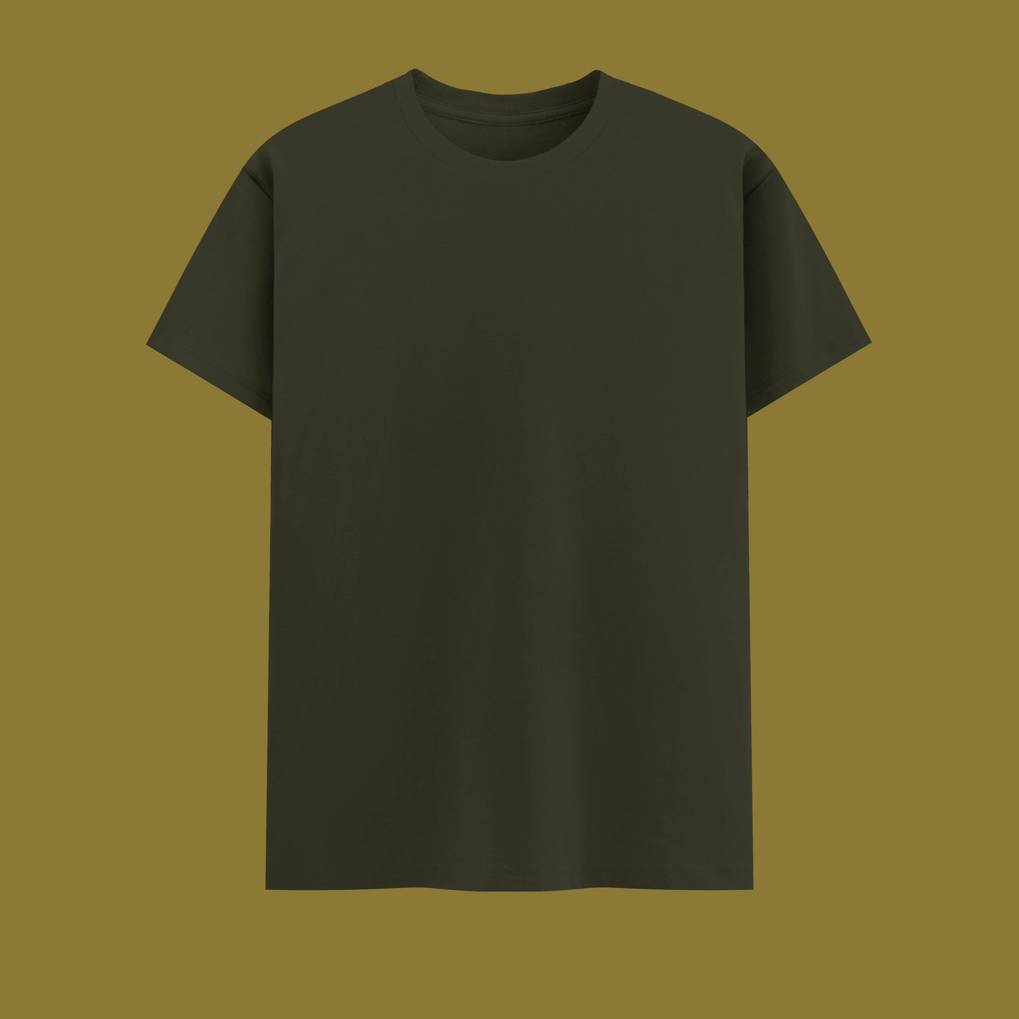 Unisex Regular Fit 100% Cotton T-Shirt | Olive Green