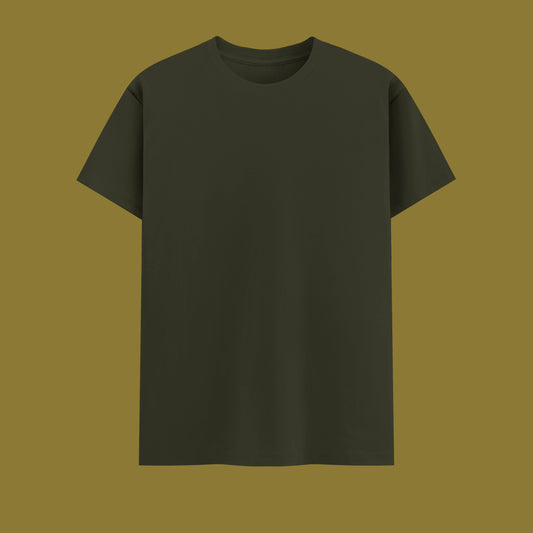 Unisex Regular Fit 100% Cotton T-Shirt | Olive Green
