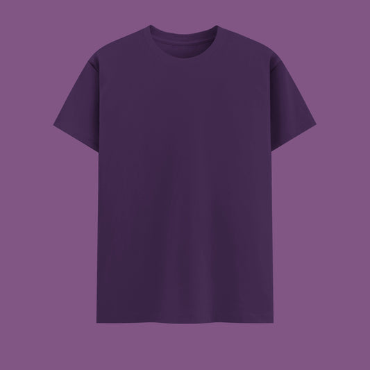 Unisex Regular Fit 100% Cotton T-Shirt | Purple